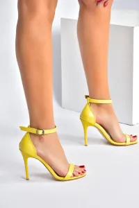 Fox Shoes Yellow Women's Heeled Shoes