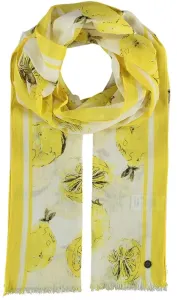 Fraas Dámský obdélníkový bavlněný šátek Lemon Print 609029 - žlutá