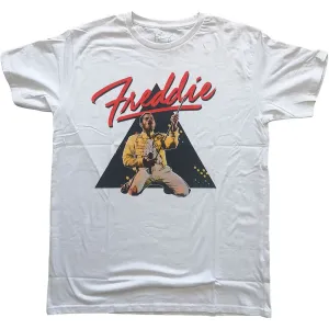Freddie Mercury Tričko Unisex Triangle White S