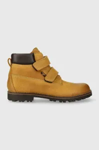 Detské zimné kožené topánky Froddo žltá farba #8763783