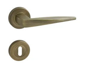 Kľučka na dvere FO - FOGLIO - R BRM - bronz matný (B03) | MP-KOVANIA.sk #4127820