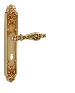 Kľučka na dvere FO - SIRACUSA - SO ZLA - zlatá antik (017) | MP-KOVANIA.sk #4108732