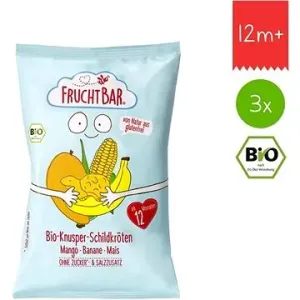 FruchtBar BIO chrumky korytnačky kukurica, mango a banán 3× 30 g