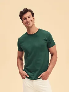 Zelené pánske tričko z česanej bavlny Iconic s rukávom Fruit of the Loom #7941278