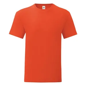 Červené pánske tričko z česanej bavlny Iconic s rukávom Fruit of the Loom #8049929