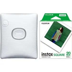 Fujifilm Instax SQ Link White + Fujifilm Instax Square film 20 ks fotiek #8329880