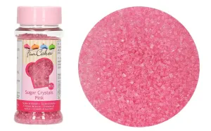 Ružový dekoračné cukor kryštál - 80g - FunCakes #8828907