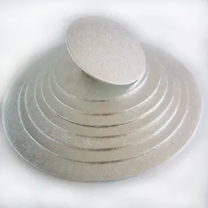 Funcakes Okrúhly podnos pod torty - strieborný  Ø12,5 cm