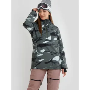 FUNDANGO BIRCH ANORAK Dámska lyžiarska/snowboardová bunda, khaki, veľkosť L