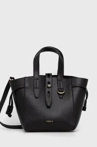 Kožená kabelka Furla čierna farba #236707