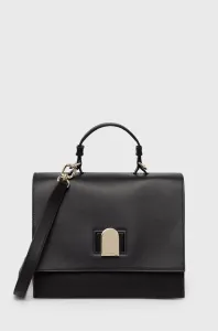 Kožená kabelka Furla čierna farba #243065