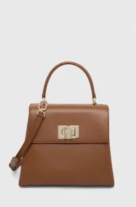 Kožená kabelka Furla hnedá farba #8560950