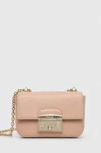 Kožená kabelka Furla ružová farba #8733951