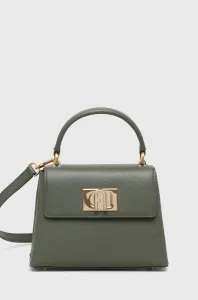 Kožená kabelka Furla zelená farba #8739188