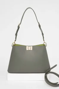 Kožená kabelka Furla zelená farba #8699048