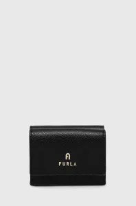 Kožená peňaženka Furla Camelia dámske, čierna farba