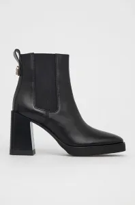 Kožené topánky Chelsea Furla Greta Chelsea dámske, čierna farba, na podpätku YD50FGT S40000 O6000 #4727783