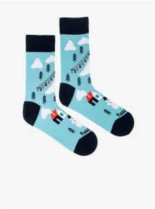 Modré vzorované ponožky Fusakle Zimní krása #1065150