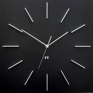 Dizajnové nástenné hodiny Future Time FT1010BK Square black 40cm #3441941