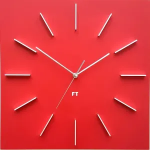 Dizajnové nástenné hodiny Future Time FT1010RD Square red 40cm #3441942