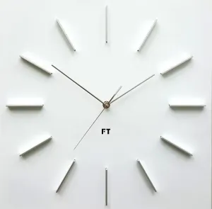 Dizajnové nástenné hodiny Future Time FT1010WH Square white 40cm #3441939