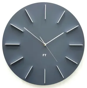 Dizajnové nástenné hodiny Future Time FT2010GY Round grey 40cm #3441945