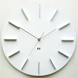 Dizajnové nástenné hodiny Future Time FT2010WH Round white 40cm #3441947