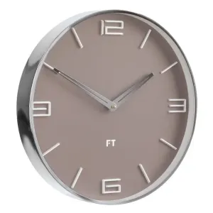 Dizajnové nástenné hodiny Future Time FT3010BR Flat caffe latte 30cm #3442470