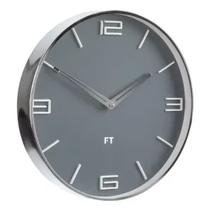 Dizajnové nástenné hodiny Future Time FT3010GY Flat grey 30cm #3442471