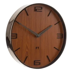 Dizajnové nástenné hodiny Future Time FT3010TT Flat walnut 30cm #3442473