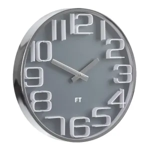 Dizajnové nástenné hodiny Future Time FT7010GY Numbers 30cm #3442544