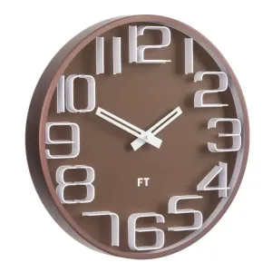 Dizajnové nástenné hodiny Future Time FT8010BR Numbers 30cm #3442548