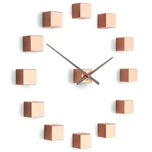 Dizajnové nástenné nalepovacie hodiny Future Time FT3000CO Cubic copper #3442598