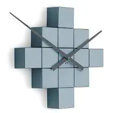 Dizajnové nástenné nalepovacie hodiny Future Time FT3000GY Cubic grey #3442600