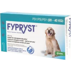 FYPRYST 268 mg PSY 20-40 KG roztok na kvapkanie na kožu pre psov (pipeta) 1x2,68 ml