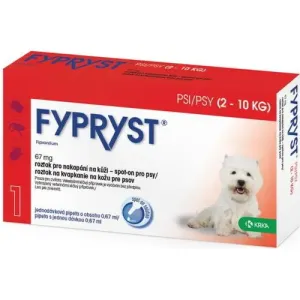 FYPRYST 67 mg PSY 2-10 KG roztok na kvapkanie na kožu pre psov (pipeta) 1x0,67 ml