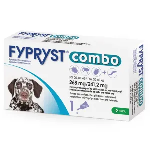 FYPRYST combo 268 mg/241,2 mg PSY 20-40 KG roztok na kvapkanie na kožu pre veľké psy (pipeta) 1x2,68 ml
