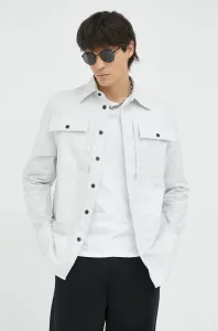Bavlnená košeľa G-Star Raw pánska, šedá farba, regular, s klasickým golierom #8451056