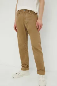 Bavlnené nohavice G-Star Raw béžová farba, rovné