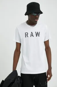Bavlnené tričko G-Star Raw 2-pak biela farba, s potlačou #7480773