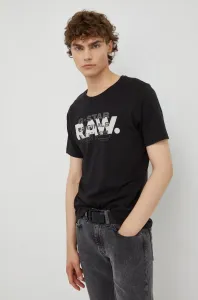 Bavlnené tričko G-Star Raw čierna farba, s potlačou #7353977