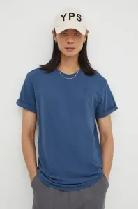 Bavlnené tričko G-Star Raw tmavomodrá farba, jednofarebné #9373099