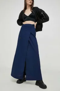 Bavlnená sukňa G-Star Raw tmavomodrá farba, maxi, rovný strih