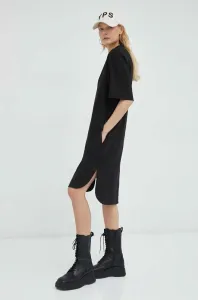 Bavlnené šaty G-Star Raw čierna farba, mini, oversize #8197760