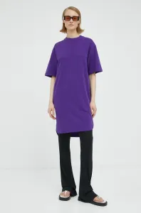 Bavlnené šaty G-Star Raw fialová farba, mini, oversize #8197761