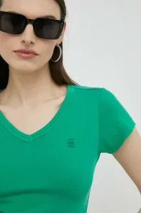 Bavlnené tričko G-Star Raw dámsky, zelená farba #5339824