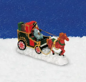 G. Wurm Dekorace Vánoční kočár s kufry