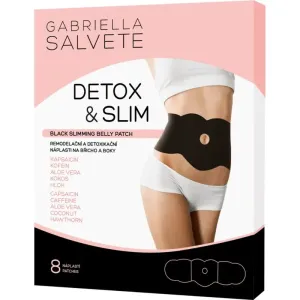 Gabriella Salvete Detox & Slim Black Slimming Belly Patch pre zoštíhlenie a spevnenie náplasti na brucho a boky 8 ks unisex