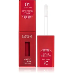 Gabriella Salvete Winter Time dlhotrvajúci matný tekutý rúž odtieň 01 Candy Cane 4,5 ml