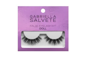 Gabriella Salvete False Eyelash Kit Doll umelé mihalnice umelé mihalnice 1 pár + lepidlo na mihalnice 1 g pre ženy
